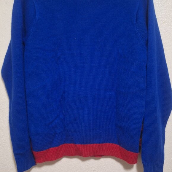 Jolly Sweaters Unisex Plaid Gold Bow Christmas Gift Holiday Sweater Large - Picture 5 of 6